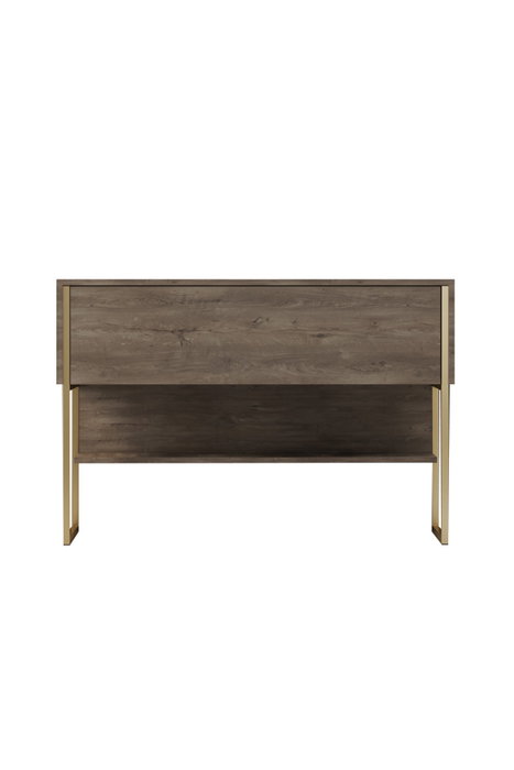 Hanah Home Luxe Cómoda Dorado y Nogal